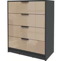 Комод Интерлиния Концепт КТ-К80 Глосс (антрацит/капучино глянец)