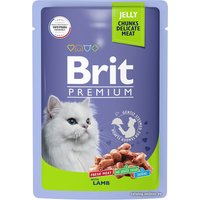 Пресервы Brit Premium для взрослых кошек ягненок в желе 85 г