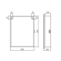 Silver Mirrors Шкаф с зеркалом для ванной Фиджи 60 3 LED-00002859 (левый)