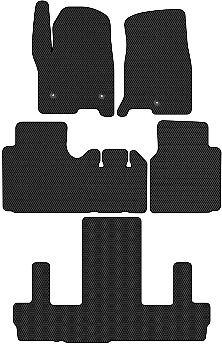 

Комплект ковриков для авто Alicosta GMC Yukon IV (suv / K2UG) 2014 - Н.В. +3 ряд (черный, ромб)