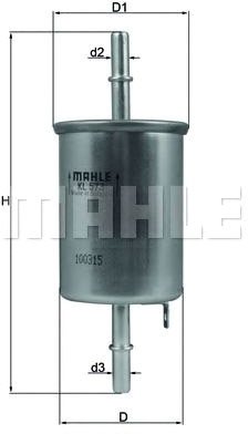 

Топливный фильтр Mahle Knecht KL573