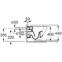 Унитаз подвесной Roca The Gap (346477000 + 801472004) с пневмокрышкой
