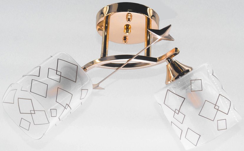 

Припотолочная люстра Aitin Pro НПБ 02-2x60-101 6070/2 (золото)