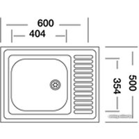 Кухонная мойка Kromevye N 217 (чаша слева)