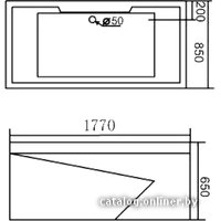 Ванна Gemy G9065 K