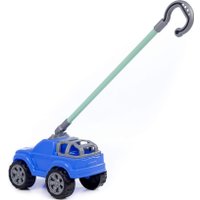 Игрушка-каталка Полесье Боби с ручкой 75014 (синий)