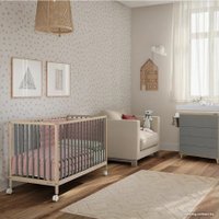 Классическая детская кроватка Micuna Mountain 60x120 (waterwood/night grey)
