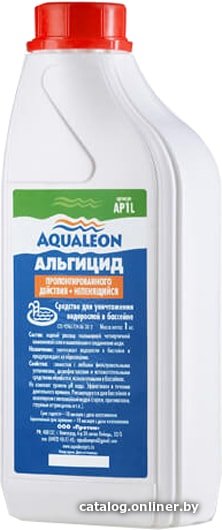 

Химия для бассейна Aqualeon Альгицид пролонгированного действия непенящийся 1кг