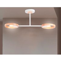 Люстра средней высоты Ambrella light Traditional TR8243/2 WH/LWD (белый/светлое дерево)