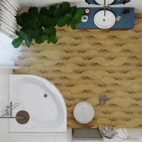 Ванна Triton Мартин 120х120 (с каркасом, сифоном, экраном)