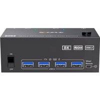 KVM переключатель USBTOP 2х3 HDMI/DisplayPort 8K USB3.0