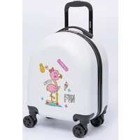 Чемодан-спиннер Ecotope Фламинго 324-Z-2-16-WHT (белый)
