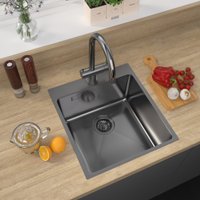 Кухонная мойка ZorG ZRN 5045 Premium PVD Gunblack