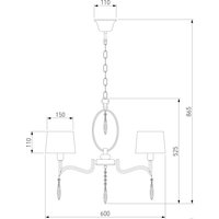 Подвесная люстра Евросвет Madera 10093/5 (хром/прозрачный хрусталь)