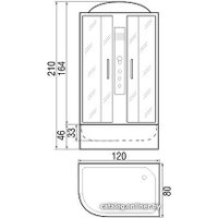 Душевая кабина River Dunay 120/80/46 TH R