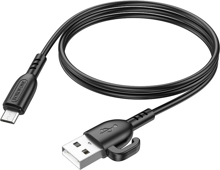 

Кабель Borofone BX91 USB Type-A - microUSB (1 м, черный)