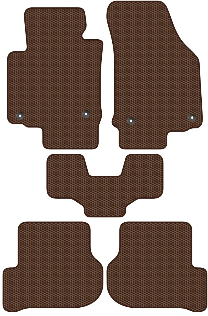 

Комплект ковриков для авто Alicosta Skoda Octavia II (универсал, лифтбек / A5) 2004 - 2013 (коричневый, сота)