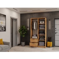 Шкаф распашной Мебель-АРС Нелли (дуб крафт золотой/черный)