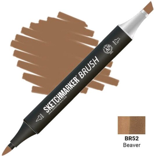 

Маркер художественный Sketchmarker Brush Двусторонний BR52 SMB-BR52 (бобер)