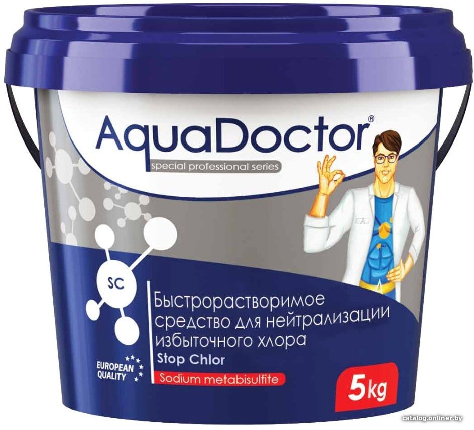 Химия для бассейна Aquadoctor Нейтрализация избыточного хлора SC Stop Chlor 5кг