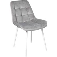 Стул Алвест AV 405 (светло-серый бархат Н-09/белый)