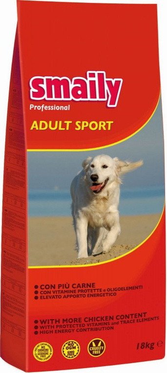 

Сухой корм для собак Smaily Professional Adult Sport для взрослых активных пород 18 кг