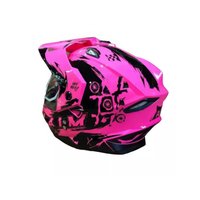Мотошлем AIM JK802Y 802Y-017-YM (Y/M, розовый/черный)