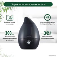 Увлажнитель воздуха Marta MT-2370 (черный жемчуг)