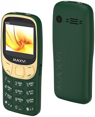 Кнопочный телефон Maxvi K200 (темно-зеленый)