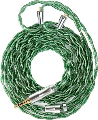 Кабель Kbear Aegis Wire 4N 3.5 мм 2Pin (1.2 м, зеленый)
