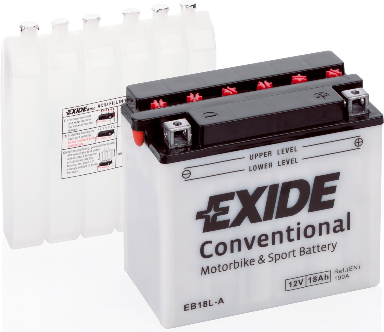 

Мотоциклетный аккумулятор Exide EB18L-A (18 А·ч)