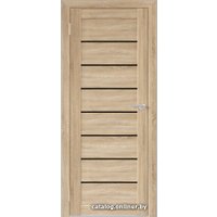 Межкомнатная дверь Юни Бона 01 (ч) 70x200 (дуб сонома/черное белое)