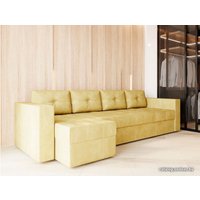 Угловой диван Настоящая мебель Константин Long (левый, н.п.б., вельвет, бежевый)