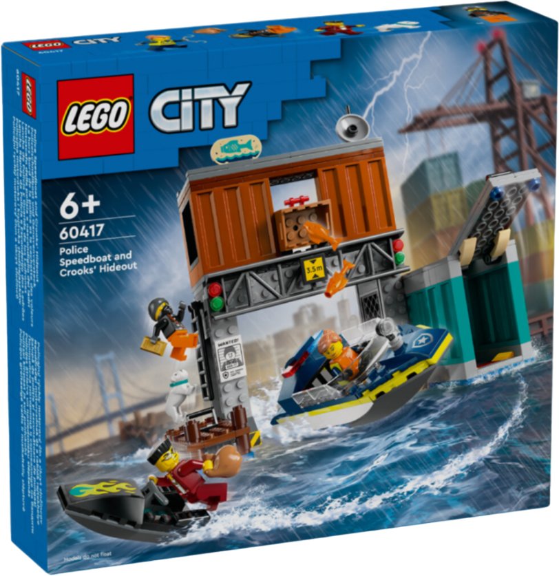 

Конструктор LEGO City 60417 Полицейский катер и логово мошенников