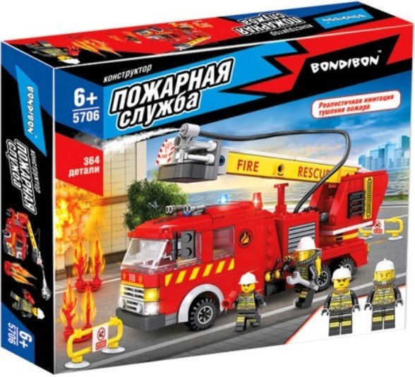 

Конструктор Bondibon Пожарная Служба ВВ5706 Пожарная машина