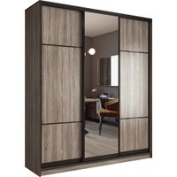 Шкаф-купе Евва АЭП ШК.3.03 176 TTG.02 (дуб трюфель/дуб трюфель/венге глянец)