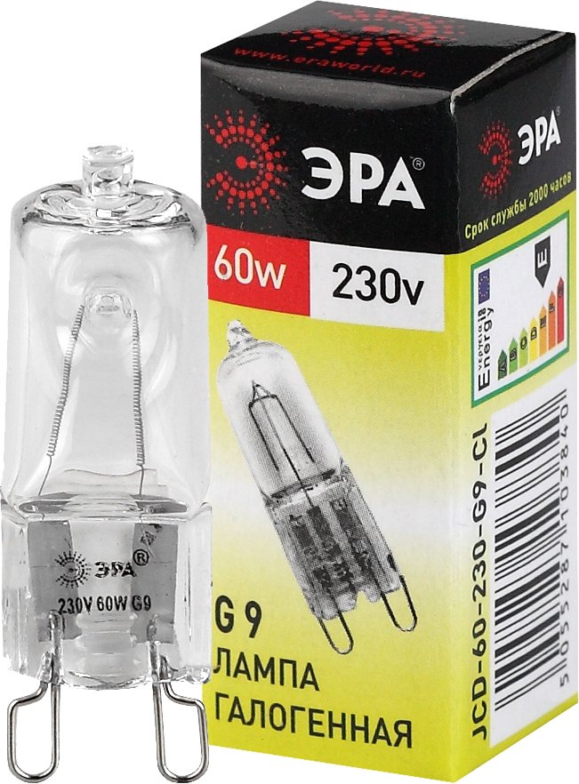 

Галогенная лампа ЭРА G9-JCD-60-230V-CL C0027370