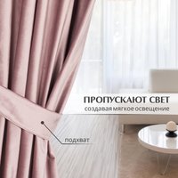 Штора Mio Tesoro Velvet 150х250 (пудра)