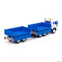 Грузовик Полесье Сити бортовой с прицепом 93127 (синий)