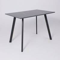 Кухонный стол ЭлиГард Solo 102x67 (мрамор неро маркина/черный)