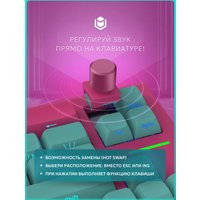 Клавиатура IO by Red Square Type 68 Pro g3ms Aquamarine (бирюзовый/розовый)