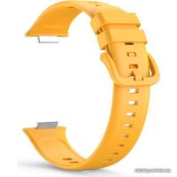 Ремешок Rumi силиконовый для Huawei Watch FIT 2 (льняной желтый)