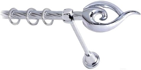 

Карниз для штор Lm Decor Наутилус (хром, витая, 2м 16мм, 1 ряд)