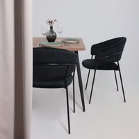 Стул с подлокотниками Алвест AV 433 (черный бархат H-75/черный)