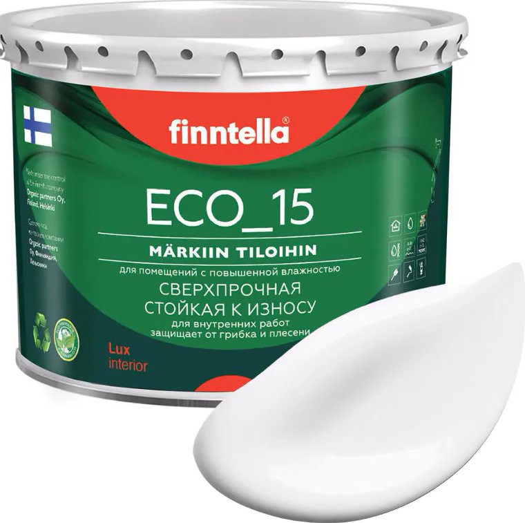 

Краска Finntella Eco 15 White F-10-1-3 2.7 л (белый)