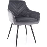 Стул с подлокотниками Signal Servio Velvet Bluvel 14 (серый/черный)