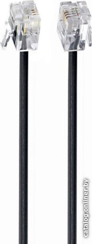 Кабель Cablexpert TC6P4C-2M-BK RJ11 - RJ11 (2 м, черный)