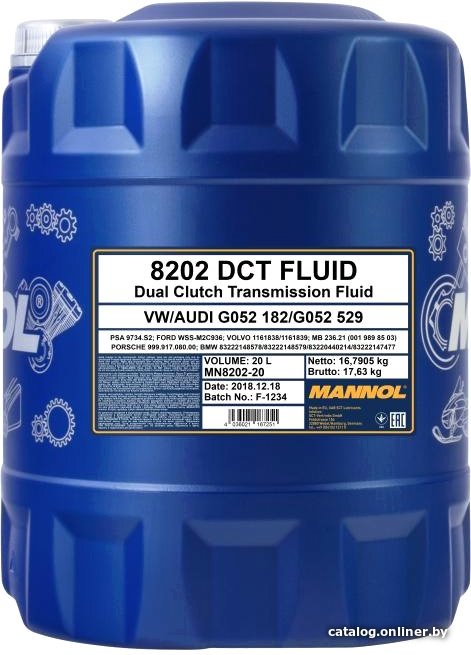 Трансмиссионное масло Mannol DCT Fluid 20л