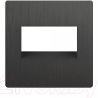 Накладка для компьютерной/телефонной розетки Werkel WL04-RJ45+RJ45-CP a046603 (графит рифленый)