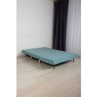 Диван DiArt Элли 1200 (велюр Selfie aquamarine/ножки светлые)